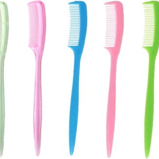 100Pcs Disposable Eyelashes Comb Plastic Eyebrow Comb Portable Beauty Makeup Eye Lashes Separator Mascara Applicators Cosmetic Makeup Tool Accessories for Women Ladies, Random Color